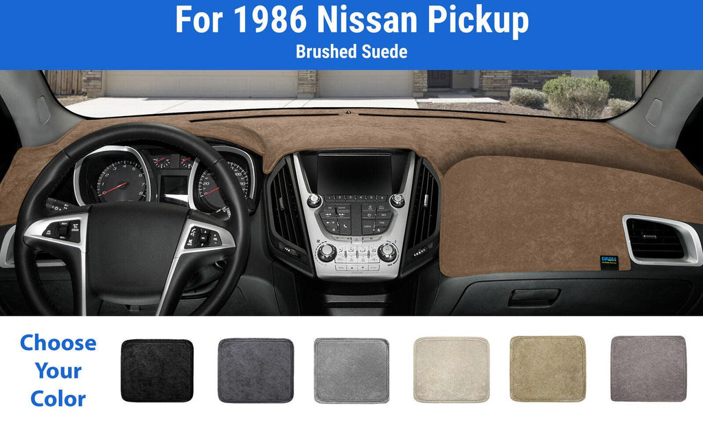 Dashboard Dash Mat Cover for 1986 Nissan Pickup (Brushed Suede)