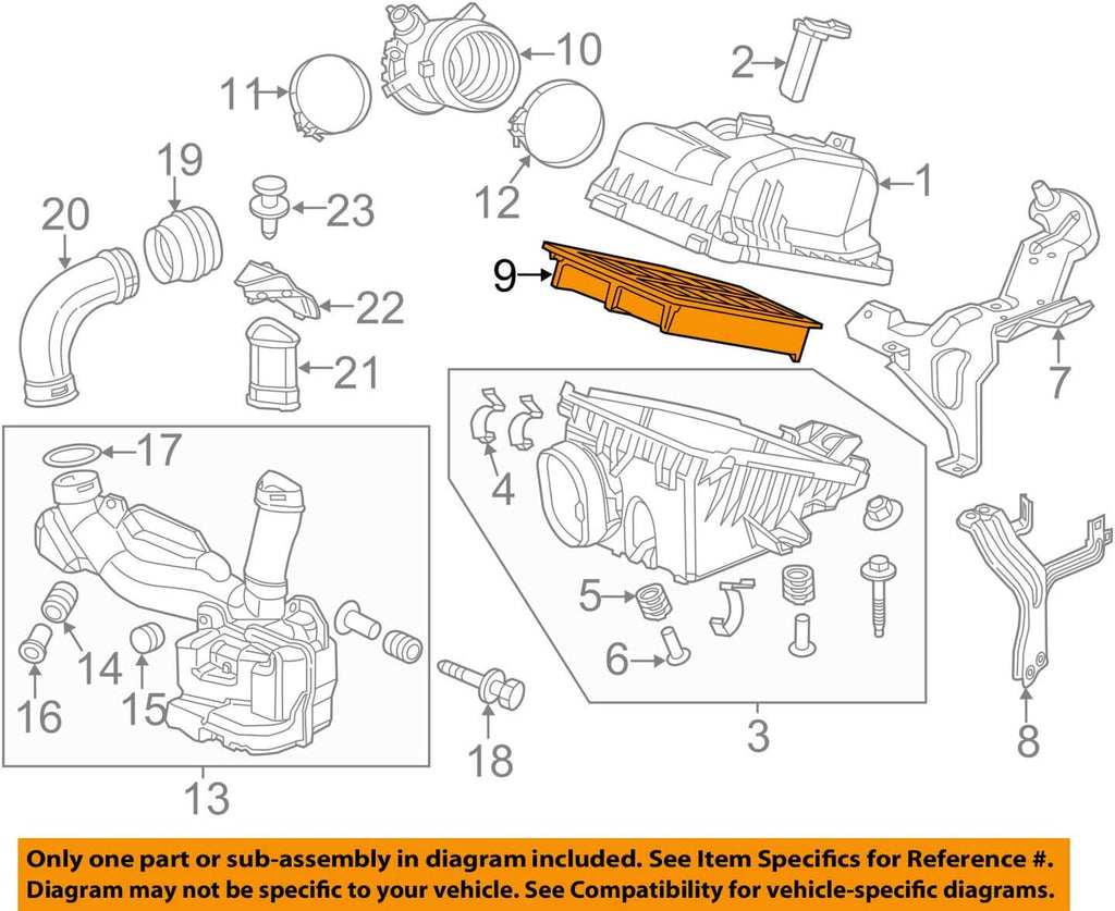 Genuine 17220-R1A-A01 Air Cleaner Element Assembly