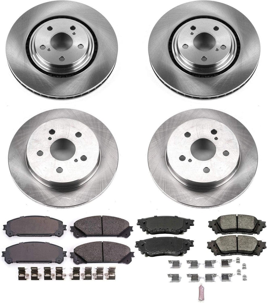 KOE7605 Autospecialty Front and Rear Replacement Brake Kit-Oe Brake Rotors & Ceramic Brake Pads