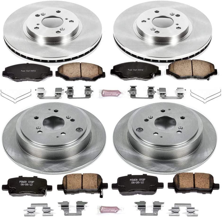 KOE2303 Autospecialty Front and Rear Replacement Brake Kit-Oe Brake Rotors & Ceramic Brake Pads