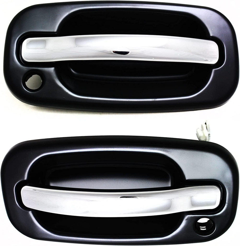 Exterior Door Handle Set of 2 Compatible with 2000-2006 Chevrolet Tahoe, Fits 2000-2006 GMC Yukon, Fits 2002-2006 Cadillac Escalade Front, Driver and Passenger Side GM1311187