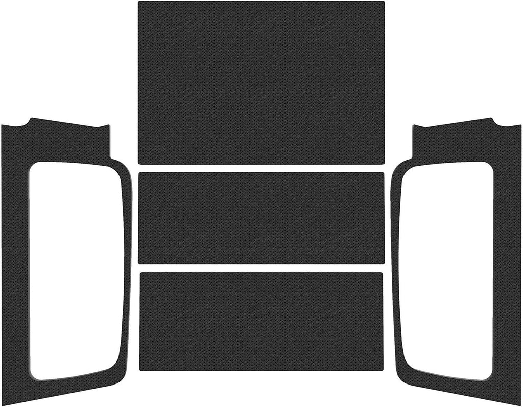 50604 Leather Look Black Sound Deadening Headliner Compatible with 4-Door Jeep Wrangler JL Unlimited (2004-2006)