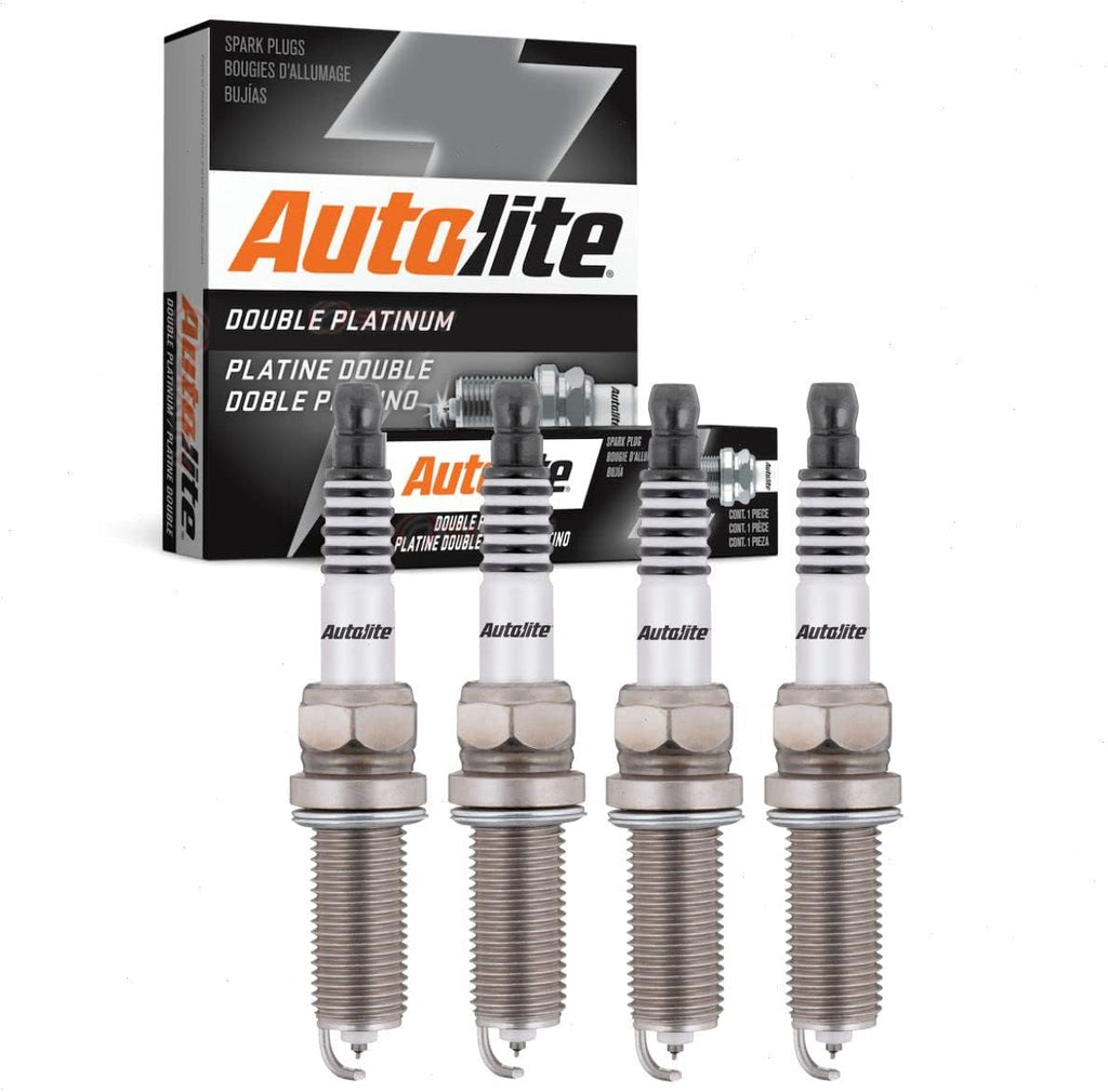 4 Pc Autolite Double Platinum Spark Plugs Compatible with Kia Rio 1.6L L4 2012-2017