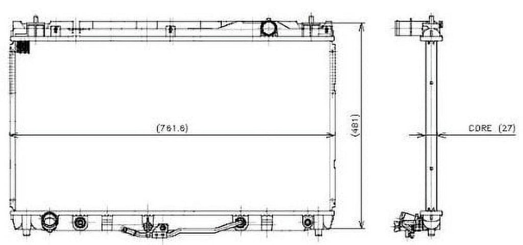 Denso First Time Fit Radiator, Plastic Tank
