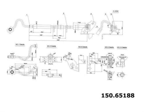 Centric Brake Hydraulic Hose for F-150, Mark LT 150.65188