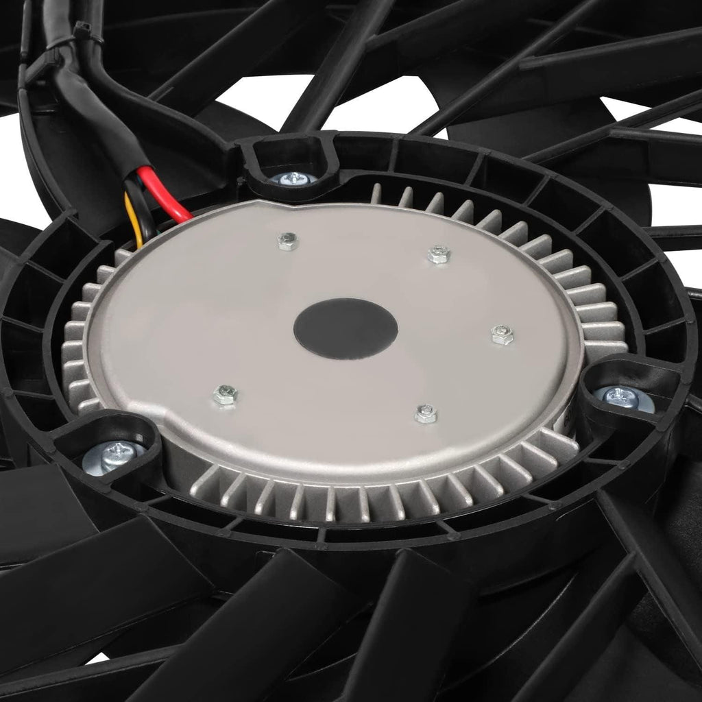 Factory Style Radiator Cooling Fan Assembly Compatible with 10-16 Porsche Panamera 4.8L,OEM-RF-0363