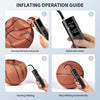 MY01 Electric Ball Pump with Inflation & Deflation, Accurate Pressure Gauge and 4 Preset Modes, Automatic Ball Pump for Basketball, Soccer, Football and Volleyball (Max 15 PSI)