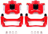 Front S5044 Pair of High-Temp Red Powder Coated Calipers
