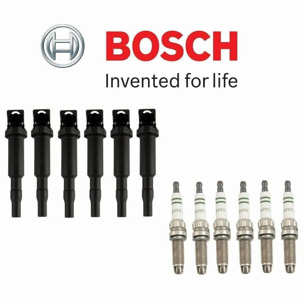 NEW for BMW E82 135I 335I Ignition Coils with Connectors & Spark Plugs Kit Bosch