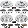 K5527 Front and Rear Z23 Carbon Fiber Brake Pads with Drilled & Slotted Brake Rotors Kit