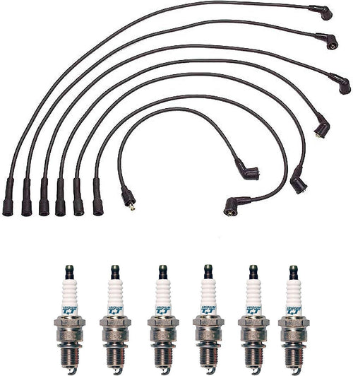 Denso Wire Set 7Mm & 6 Iridium TT Spark Plugs 0.040 Kit for Nissan 2.4L 2.8L L6