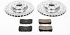 K6166 Front Z23 Carbon Fiber Brake Pads with Drilled & Slotted Brake Rotors Kit