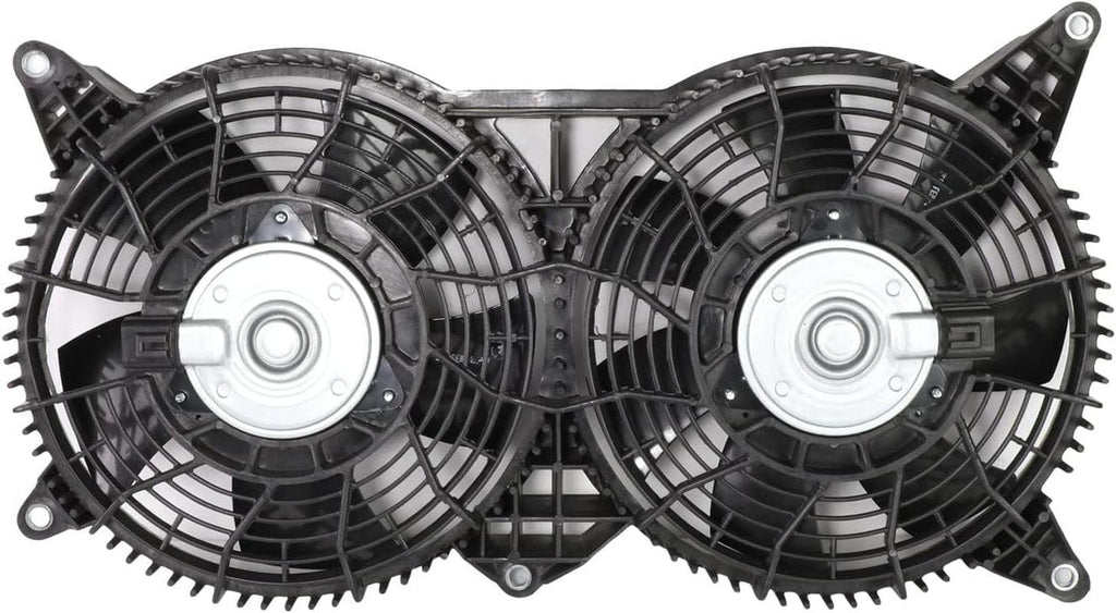 OEM-RF-0646 Factory Style Dual A/C Condenser Fan Assembly Compatible with 04-09 Cadillac SRX / 05-10 STS W/Tow Package