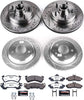 K4338-26 Front and Rear Z26 Carbon Fiber Brake Pads with Drilled & Slotted Brake Rotors Kit