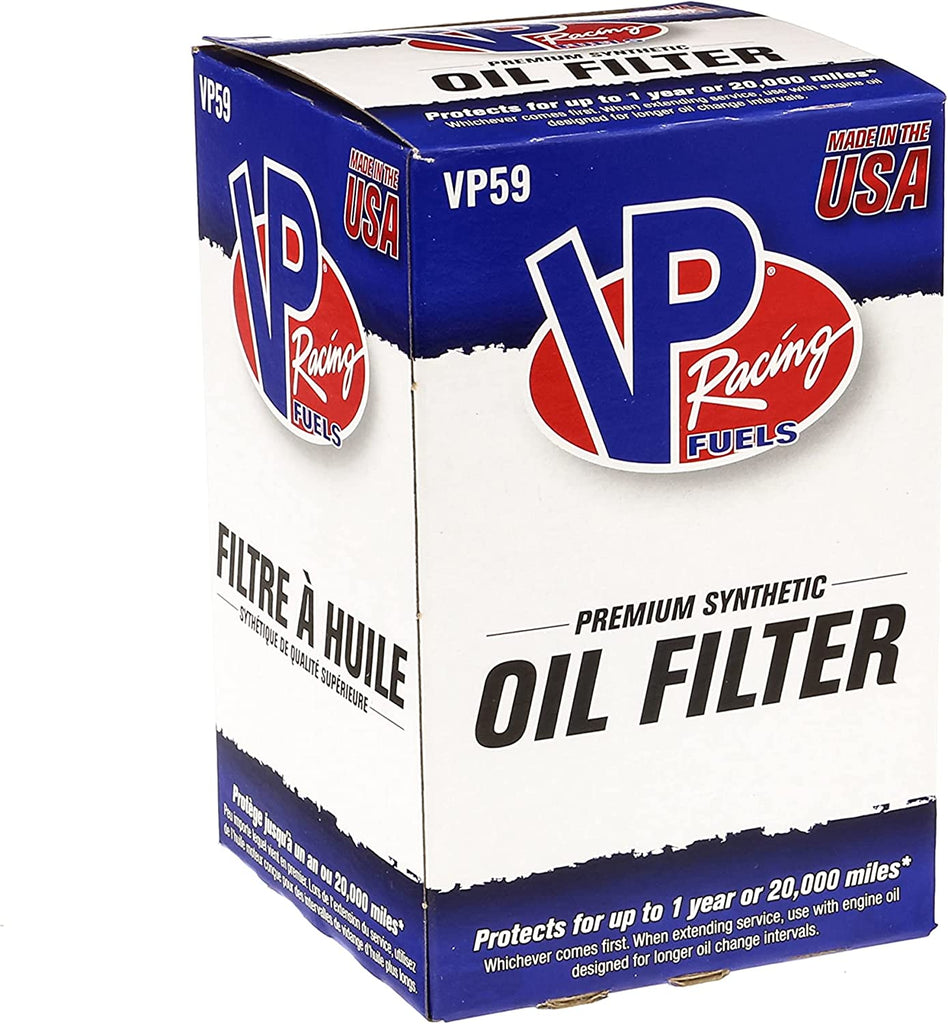 VP Racing 20,000 Mile Premium Full Synthetic Oil Filter, VP59, Fits Buick, Cadillac, Chevrolet, GM, Hummer, Isuzu, Jeep, Oldsmobile, Pontiac and Subaru