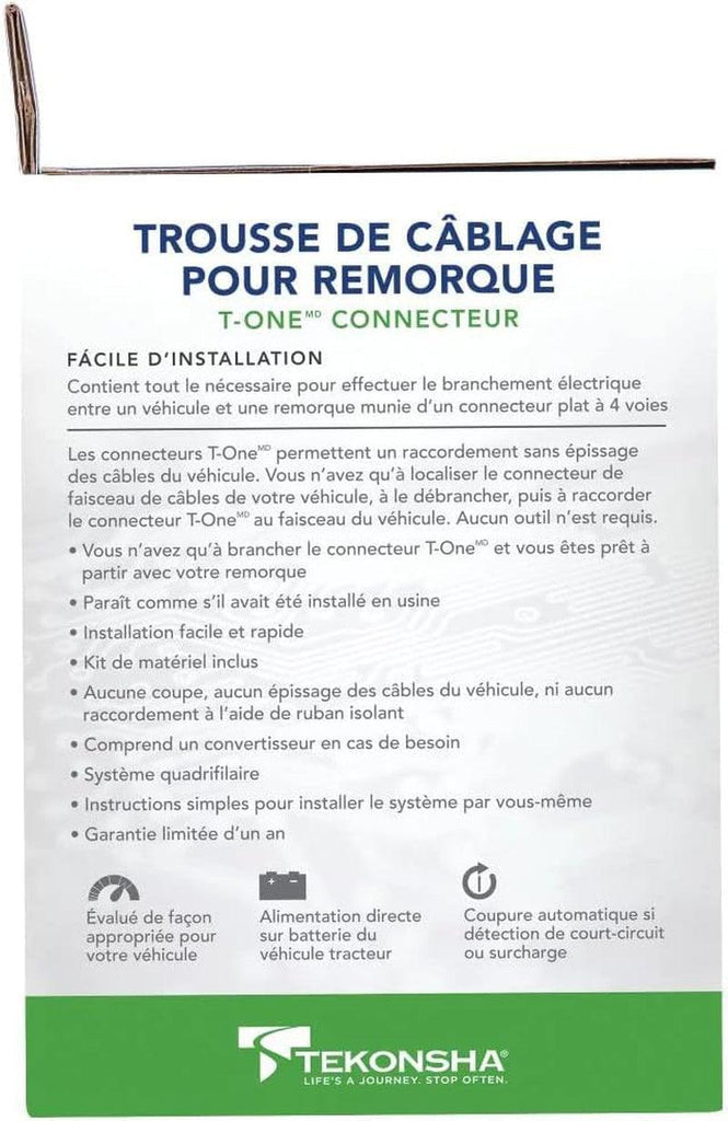 118836 T-One® T-Connector Harness, 4-Way Flat, W/Circuit Protected Modulite® HD Module, Compatable with 2021-2022 Ford Bronco Sport