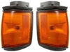 Corner Light Set of 2 Compatible with 1987-1988 Toyota Pickup Plastic Amber Lens with Bulbs Driver and Passenger Side