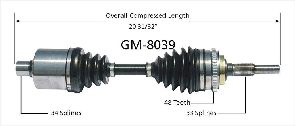 GM-8039 CV Axle Shaft