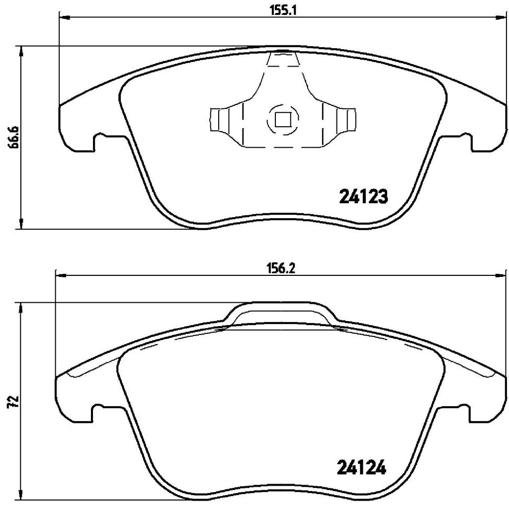 Front Disc Brake Pad Set for XE, S60, V60, S80, XC70, Lr2+More (P24076)