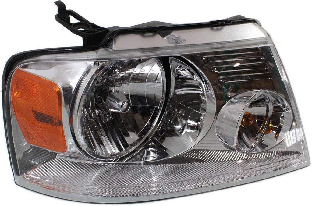Headlight for FORD F-150 04-08 RH Assembly Halogen W/Chrome Trim New Body Style