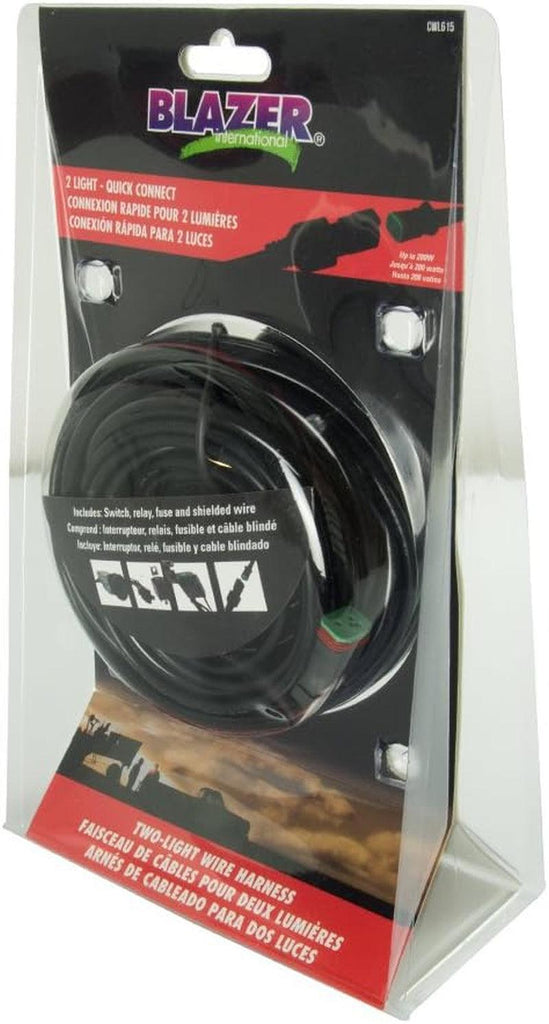 Blazer International 195 9' Quick-Connect Wire Harness for 2 Lights