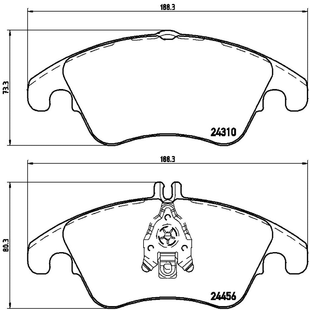 Brembo Front Disc Brake Pad Set for Mercedes-Benz (P50069)