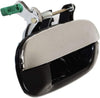 For Buick Rainier Exterior Door Handle Rear, Passenger Side Smooth Black Bezel with Chrome Lever (2004-2007) | Trim:All Submodels