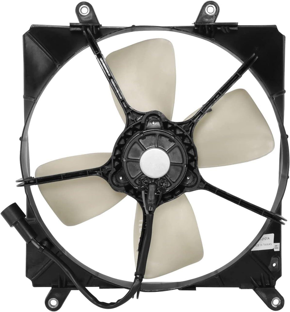 Factory Style Radiator Fan Assembly Compatible with 89-92 Geo Prizm / 88-92 Corolla,Oem-Rf-0978