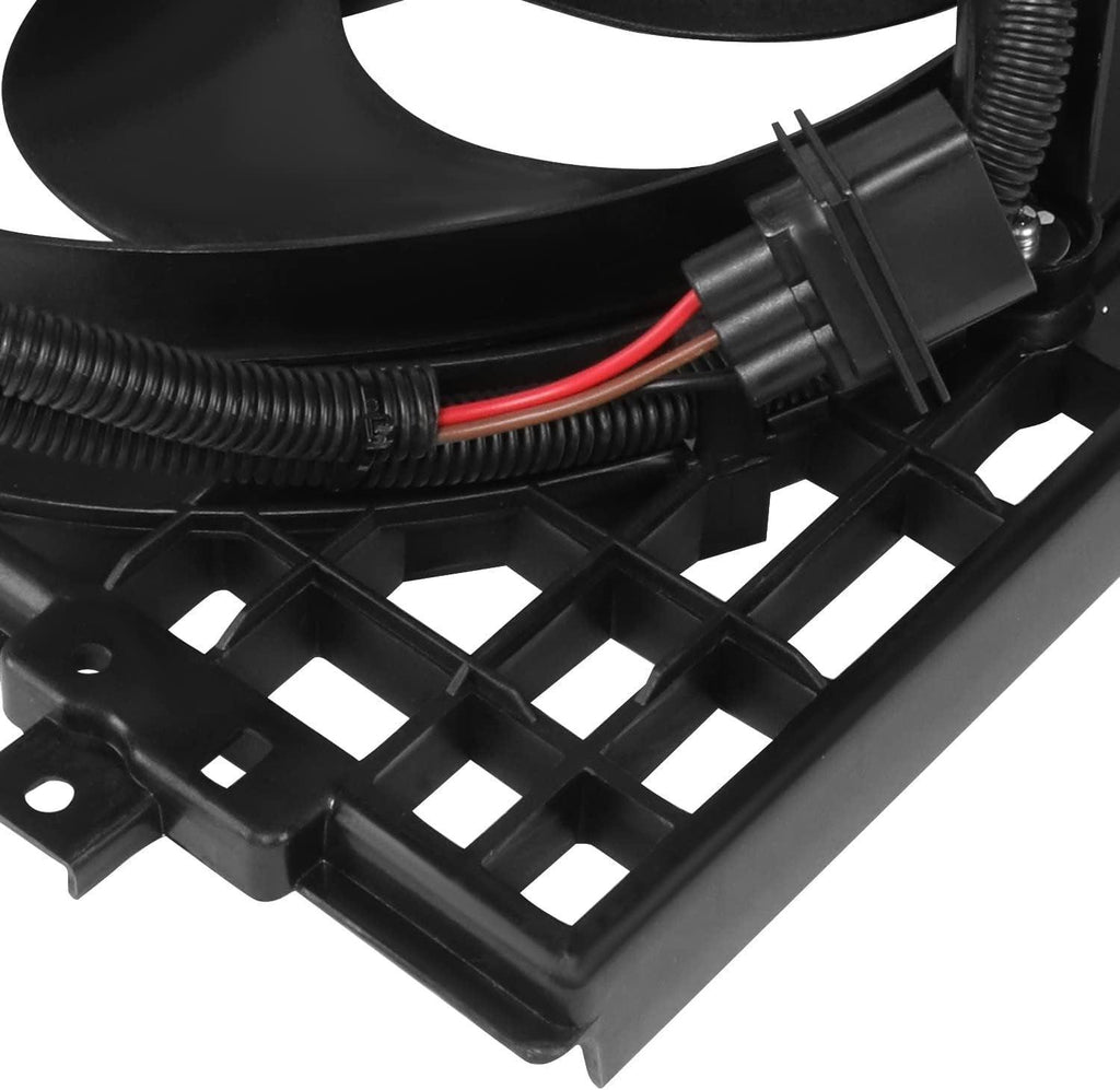 OEM-RF-0364 Factory Style Radiator Cooling Fan Assembly Compatible with 00-06 Audi TT, 99-05 Golf/Jetta 1.8T, 1.9TDI 2.0L, 2.8L