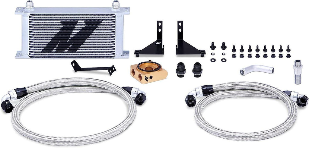 MMOC-FIST-14T Oil Cooler Kit Low-Temp Thermostatic Compatible with Ford Fiesta ST 2014+ Silver