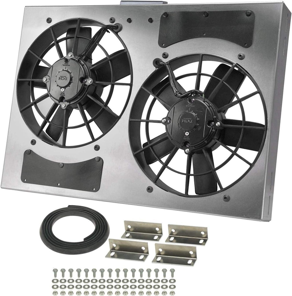 DER66833 Pwm Dual Rad Fan/Aluminum Shroud Assembly