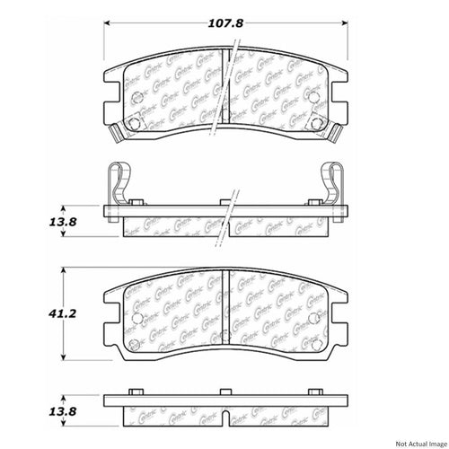 Rear Disc Brake Pad for Lesabre, Park Avenue, Deville+More (103.07140)