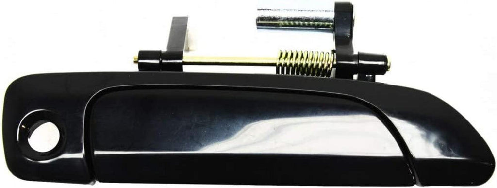 for Honda Civic Exterior Door Handle Front, Passenger Side Smooth Black (2001-2005) | with Key Hole| Trim:All Submodels