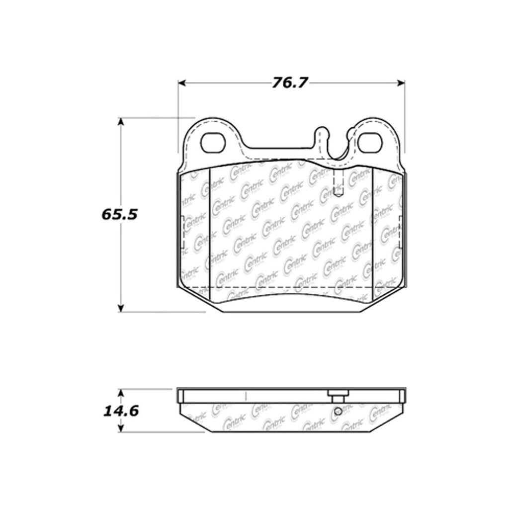 Centric Rear Disc Brake Pad for Quattroporte, ML500, ML55 AMG, ML430 (301.08740)