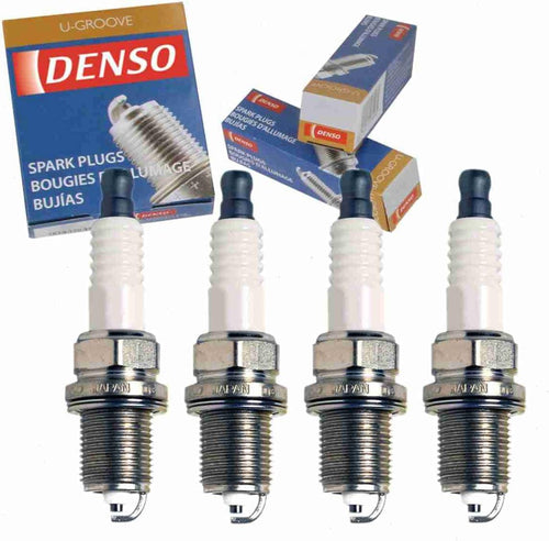 4 Pc DENSO Standard U-Groove Spark Plugs Compatible with Toyota Tacoma 2.4L 2.7L L4 1995-2000