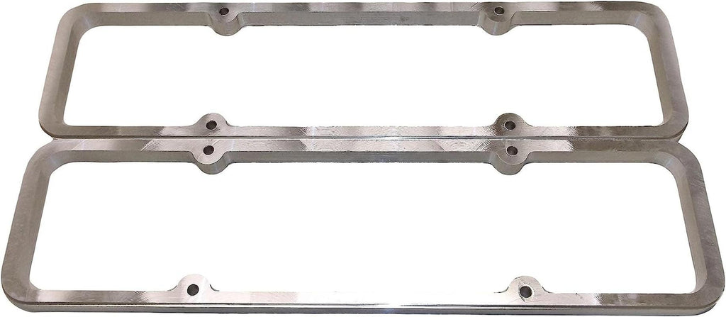 SBC Small Block Chevy 3/8" Billet Valve Cover Spacer Riser 350 Compatible with Chevrolet Shaft Mount Roller Rocker Engines Clearance 551661-3