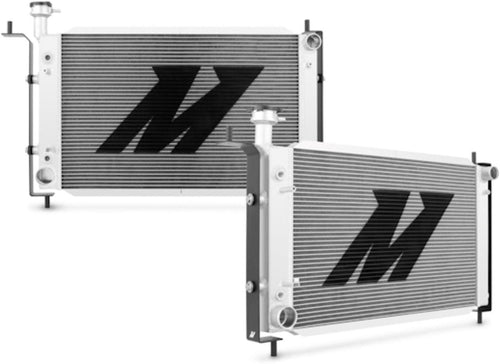 MMRAD-MUS-94BA Bracketed Aluminum Radiator Compatible with Ford Mustang Automatic 1994-1995 Silver