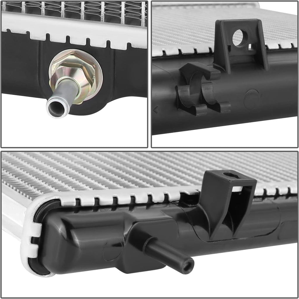 OEM-RA-13281 1-Row Aluminum Core Radiator Compatible with 10-14 Legacy Outback 3.6L AT,27-1/16" W X 13-3/4" H X 5/8" D,1-1/8" Inlet / 1-9/16" Outlet