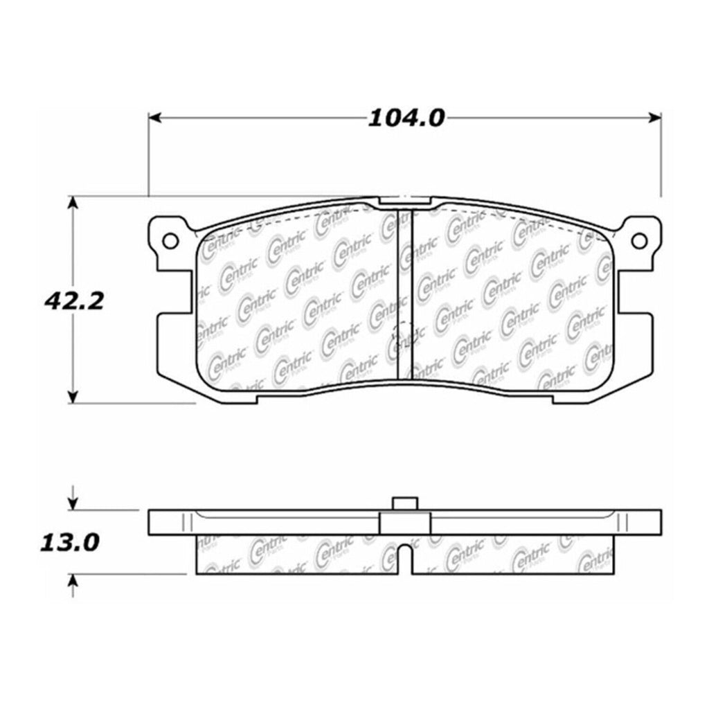 Centric Rear Disc Brake Pad for Probe, 626, MX-6 (103.04000)