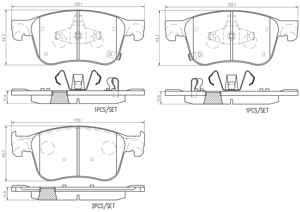 Brembo Front Disc Brake Pad Set for 18-21 Accord (P28104N)