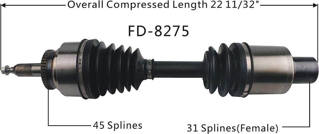 FD-8275 CV Axle, 1 Pack