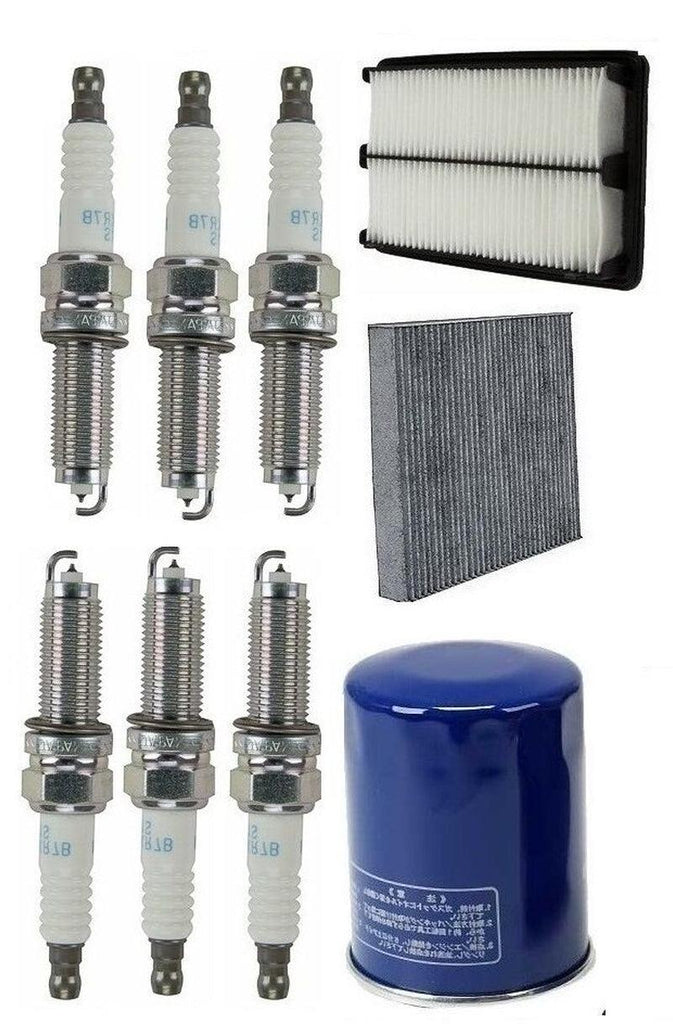 For Acura MDX 10-12 Complete Tune up Kit Cabin & Air Oil Filter Spark Plugs NGK