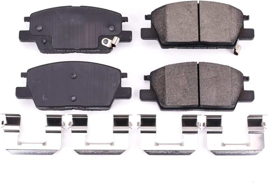 17-1913, Z17 Front Ceramic Brake Pads with Hardware