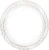 Munfix 7 Inch Clear Plastic Plates 200 Bulk Pack - Disposable Cake Plates for Dessert & Appetizers BBQ Party Dinner Travel and Events, Microwavable Recyclable