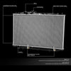 DNA Motoring  OE Style Aluminum Cooling Radiator Replacement Compatible with 07-08 Acura TL AT, 28-1/16" W X 16-5/8" H X 1" D, 1-1/4" Inlet / 1-1/4" Outlet