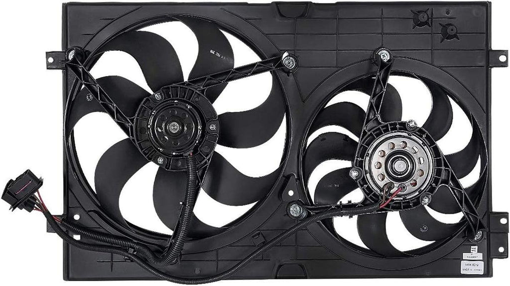 OEM-RF-0212 Factory Style Radiator Cooling Fan Assembly Cooling Efficiency Improved Direct Replacement [Compatible with 1998-2007 Beetle]