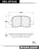 Centric Front Disc Brake Pad for Prizm, Corolla (301.07410)