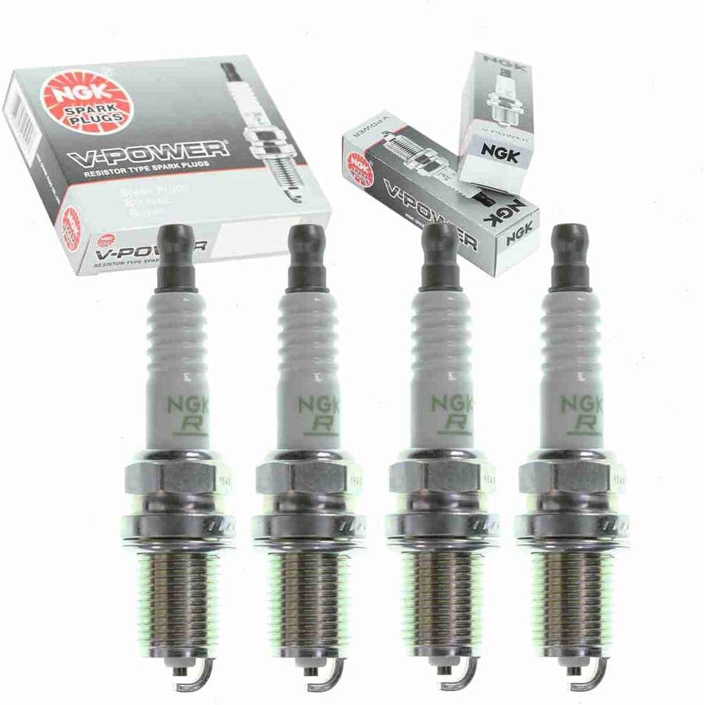 4 Pc NGK V-Power Spark Plugs Compatible with Mazda Miata 1.8L L4 1994-2005