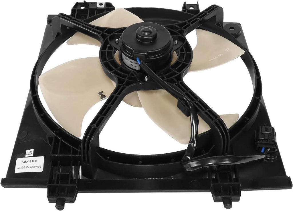 Factory Style A/C Condenser Fan Assembly Compatible with 03-06 Subaru Baja, 00-04 Legacy/Outback,Oem-Rf-0936