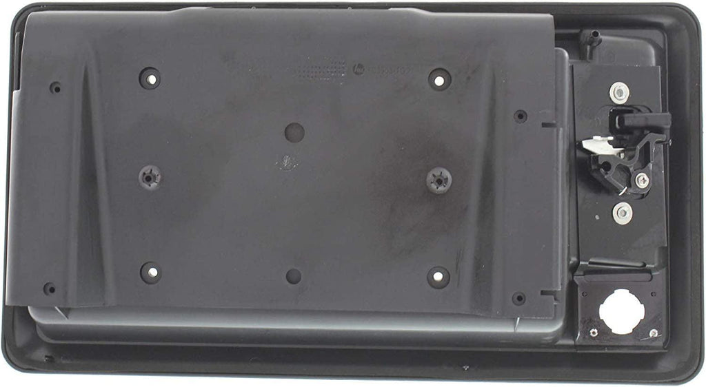 Exterior Rear Door Handle Compatible with Ford Econoline Van 2008-2014 Backdoor Textured Black License Bracket Housing with View Cam